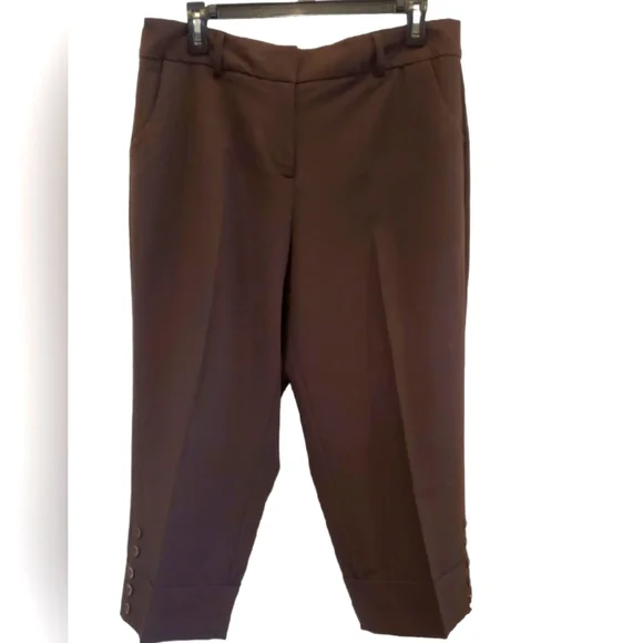 Dress Barn Pants & Jumpsuits | Brown Dress Capris Size 12 | Color: Brown | Size: 12 | Trusckr4girls's Closet